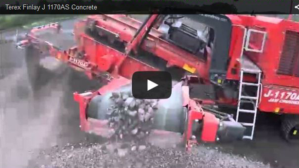 Terex Finlay J-1170AS jaw crusher in action video avatar