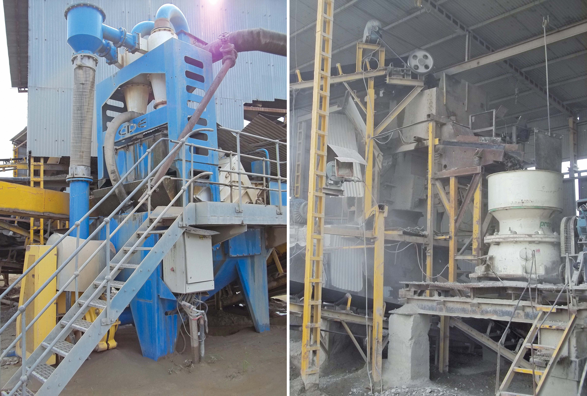 CDE sand washing plant and Propel Industries cone crusher 