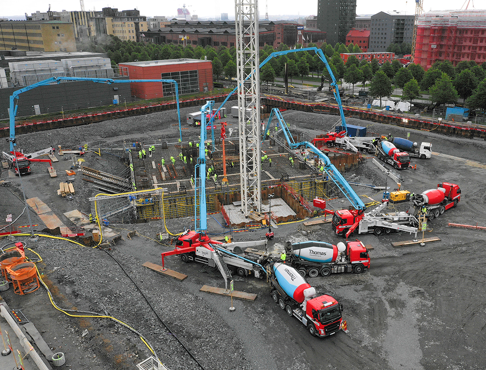A Thomas Concrete Group work site in Gothenburg