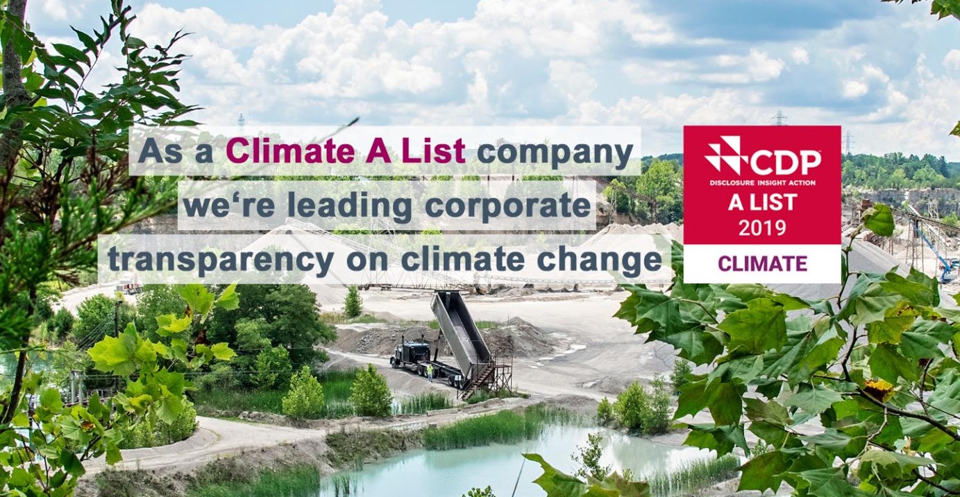 HeidelbergCement was one of 179 companies out of 8,000 that received the top A rating for its commitment to climate action