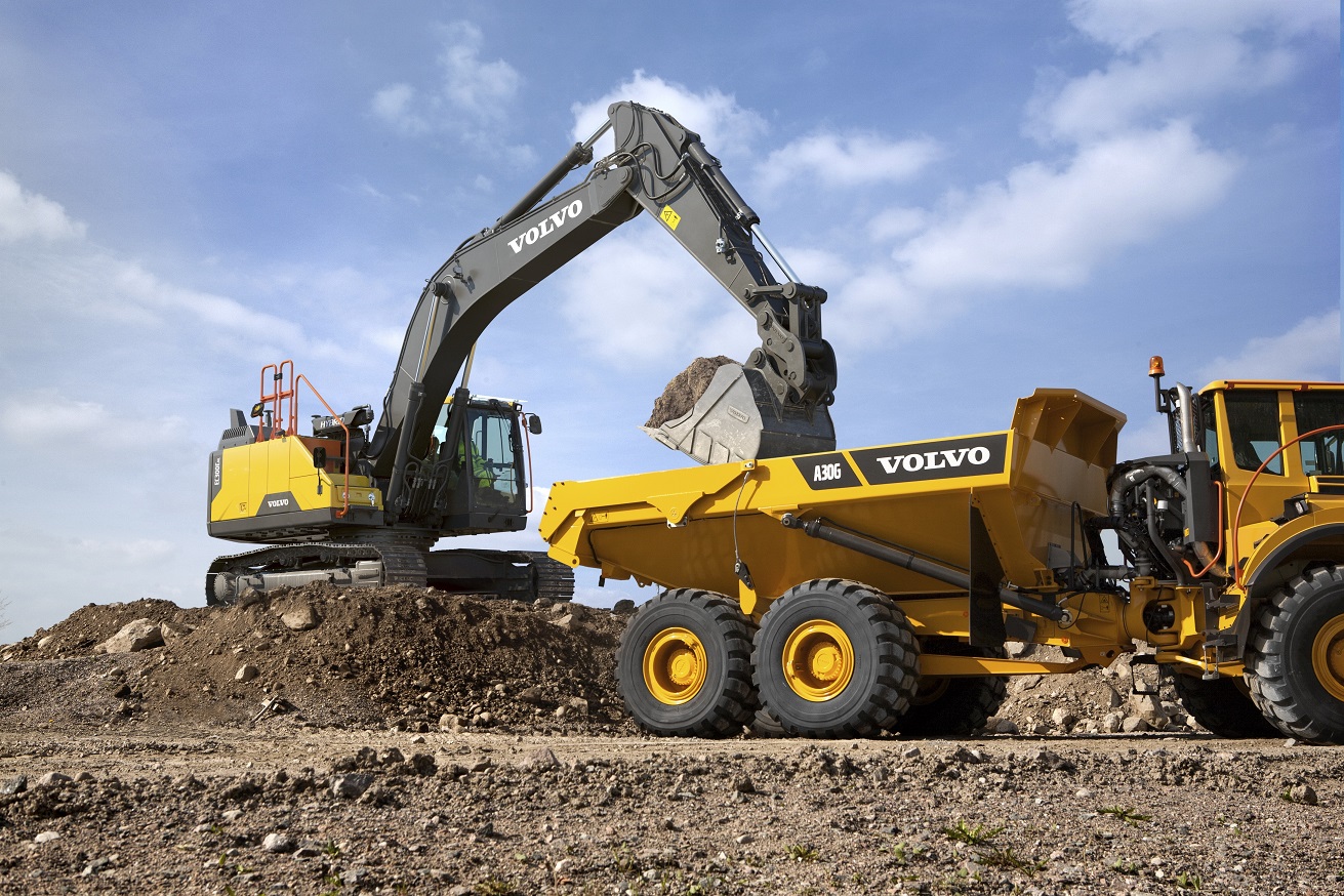 The new EC300E Hybrid excavator