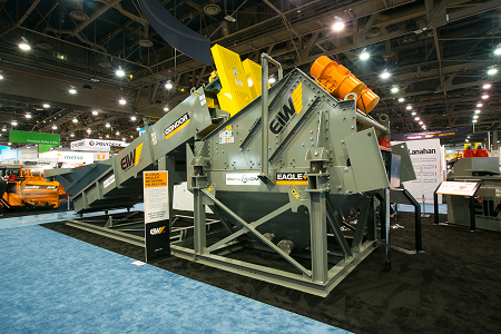 EIW's new Eagle dewatering screen at this week's ConExpo show in Las Vegas