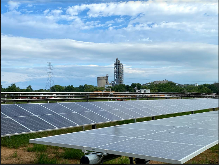 LafargeHolcim solar field – built in collaboration with Greenbacker Renewable Energy Company – will begin operations later this this month (Credit: LafargeHolcim)