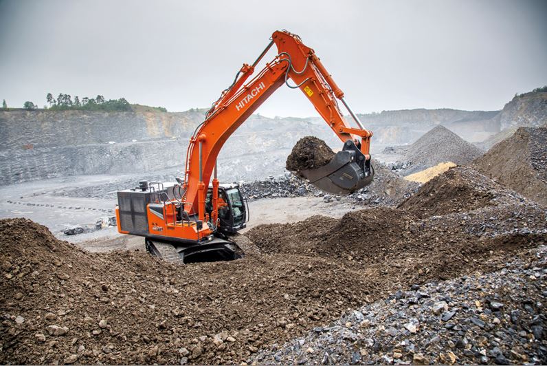 The new Hitachi ZX490CLH-7 crawler excavator is part of the quarrying-suited, next-generation Zaxis-7 range of large excavators 