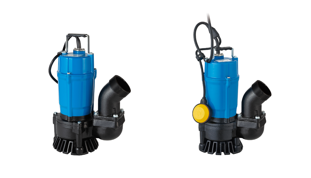 Tsurumi’s new HS3.75SL (left) and HSZ3.75SL submersible, trash pump models