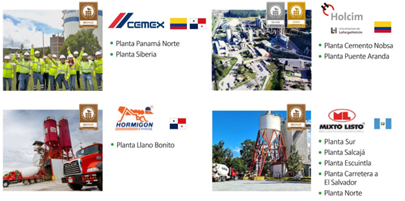 The certified plants are operated by Cemex, Holcim, Hormigon Express and Mixto Listo