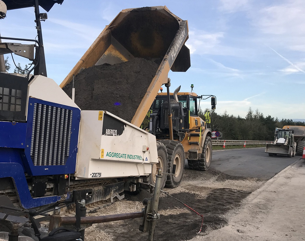 Aggregate Industries' contracting division has made history by completing the UK's first carbon-neutral pavement scheme