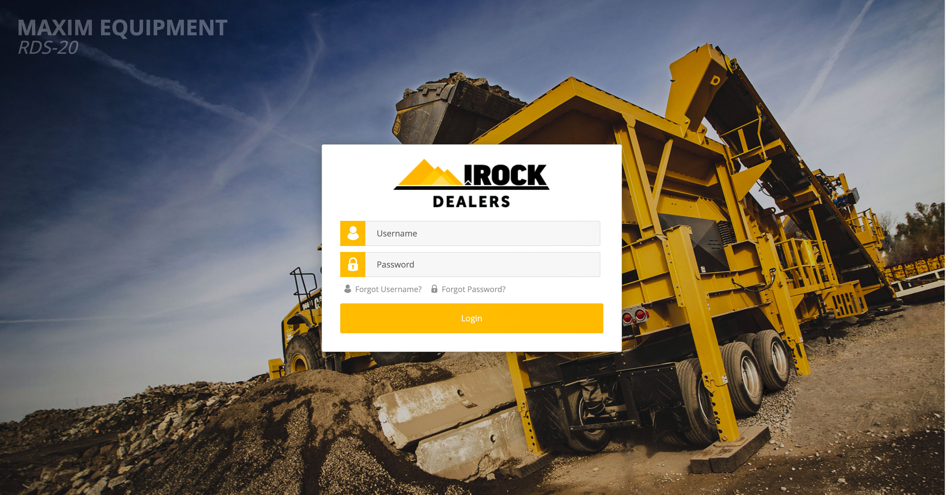 IRock Crushers Dealer Portal resource centre inventory platform