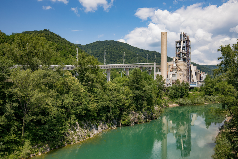 A cement plant operated by Salonit Anhovo, Slovenia’s leading cement producer