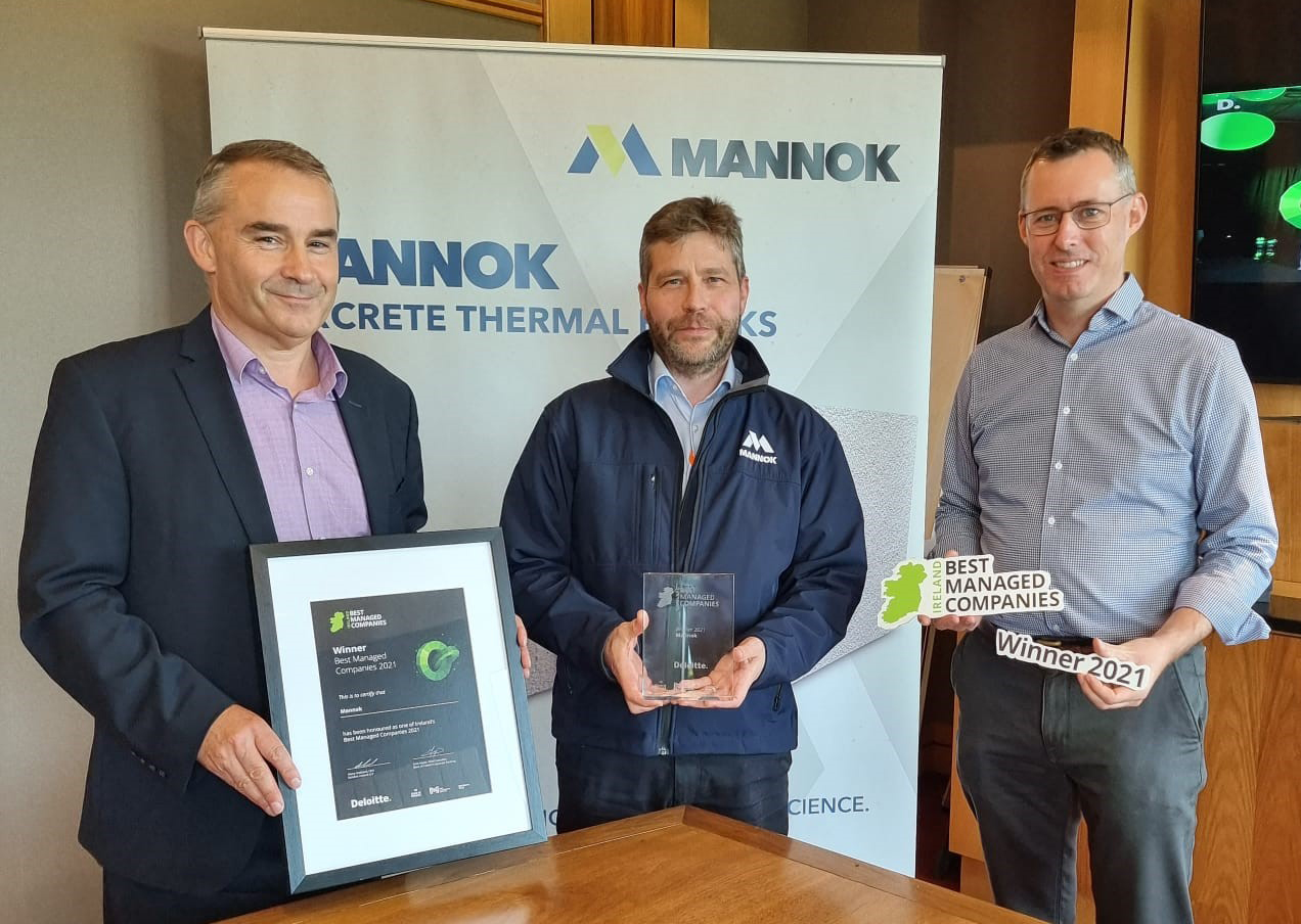 Left to right: Mannok CEO Liam McCaffrey, operations director Kevin Lunney, and chief financial director Dara O'Reilly