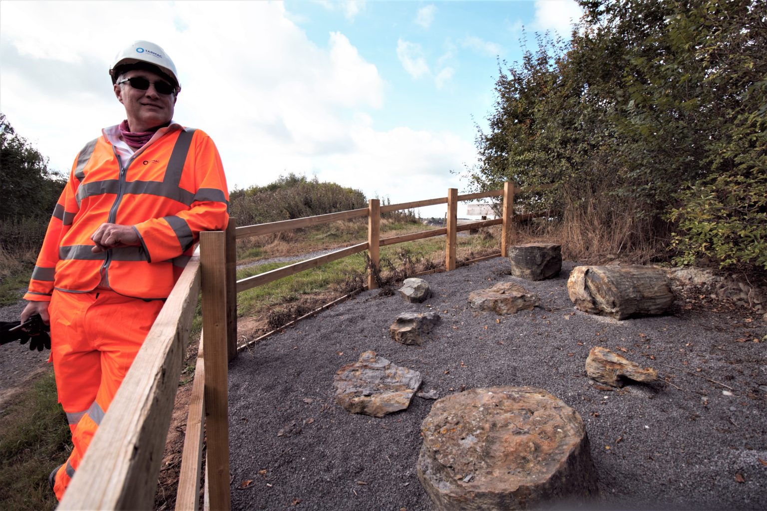  Ian Knott, works manager at Bayston Hill Quarry, where fossilised fern trees have been preserved
