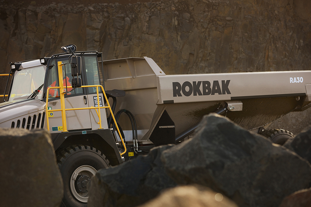 A Rokbak RA30 ADT at work in a quarry