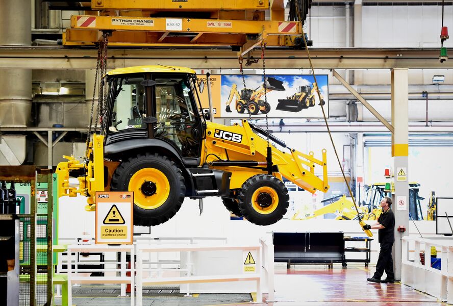 JCB will use green hydrogen to power its construction machines. Image: JCB