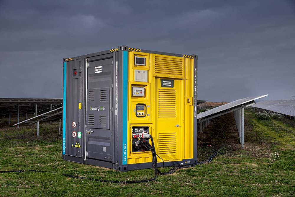 The ZBC 250 is a new model in Atlas Copco’s ZenergiZe lithium-ion energy storage system range