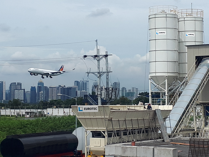 A Eurotec PTT120 plant produced concrete for a two-year project at the Manila International Airport