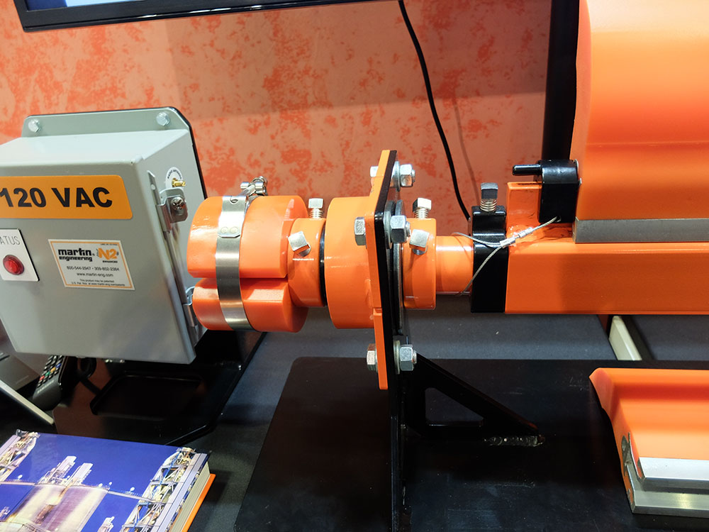 Martin Engineering’s new belt cleaner system using wear sensors can reduce maintenance costs and optimise uptime