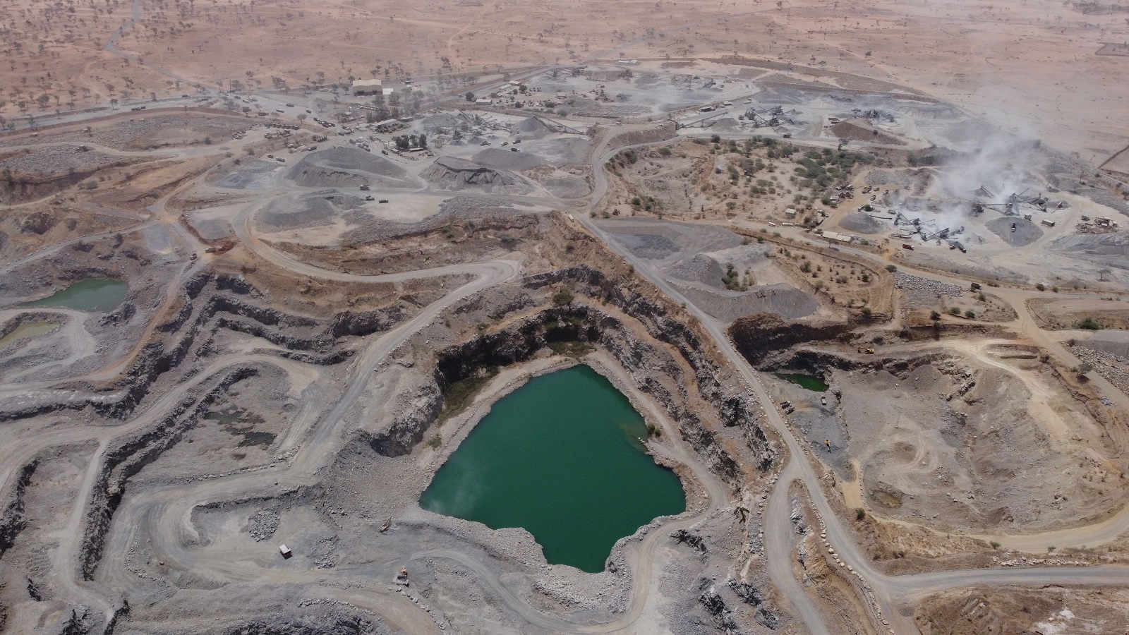 The Gécamines Quarries site produces three million tonnes of basalt rock and 500,000 tonnes of limestone a year