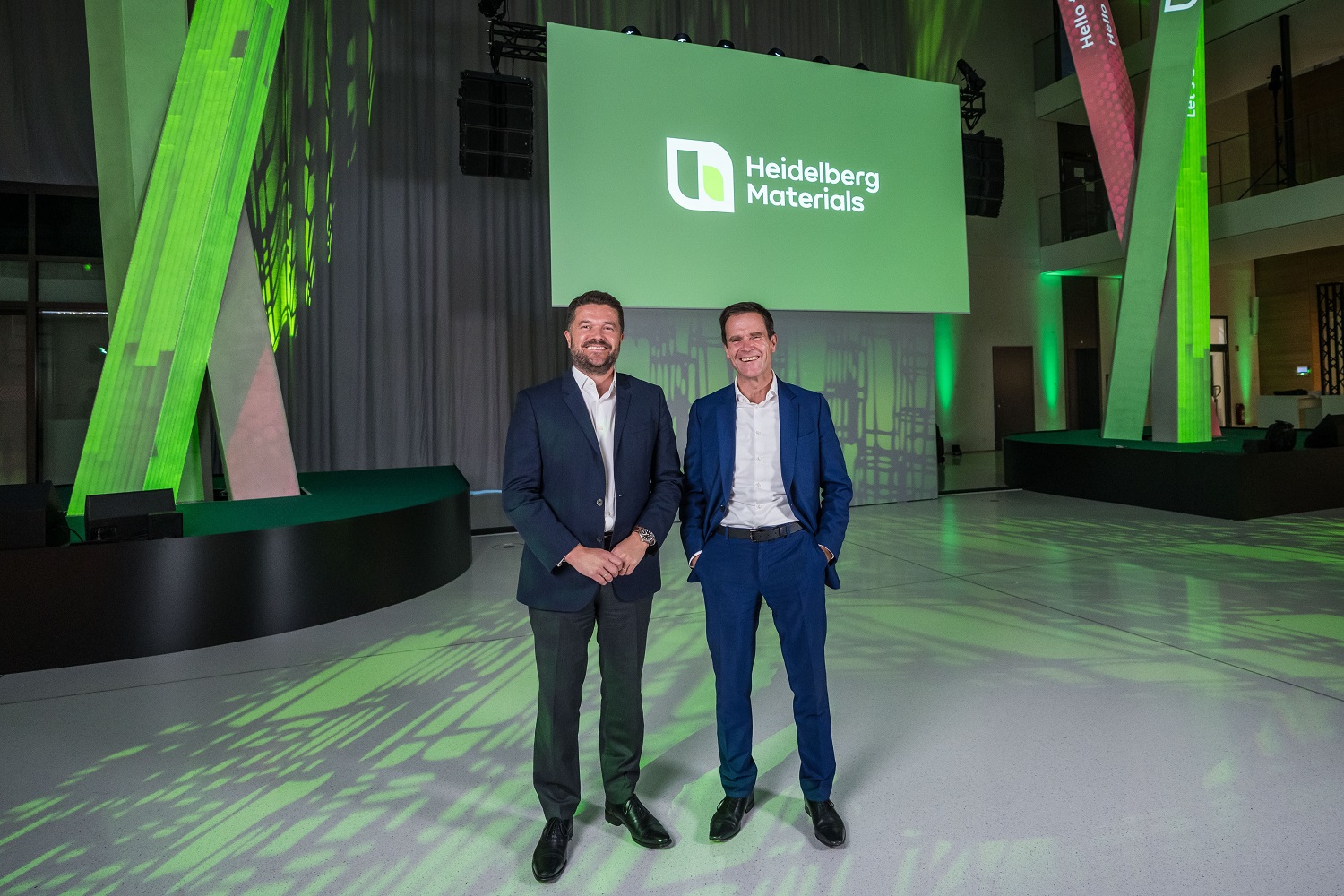  Jon Morrish, member of the managing board and responsible for the brand development, and Dominik von Achten, chairman of the managing board (from left), revealed the new brand at the company’s headquarters in Heidelberg