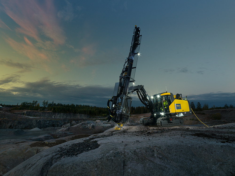 Epiroc's new SmartROC T35 E battery-electric tophammer drill rig is designed to enhance the environmental standards of quarries and larger construction sites