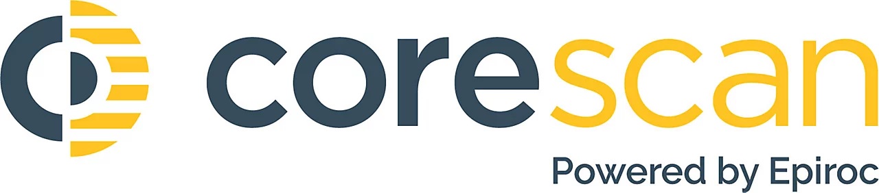 The new Corescan logo adopts the Epiroc brand colours