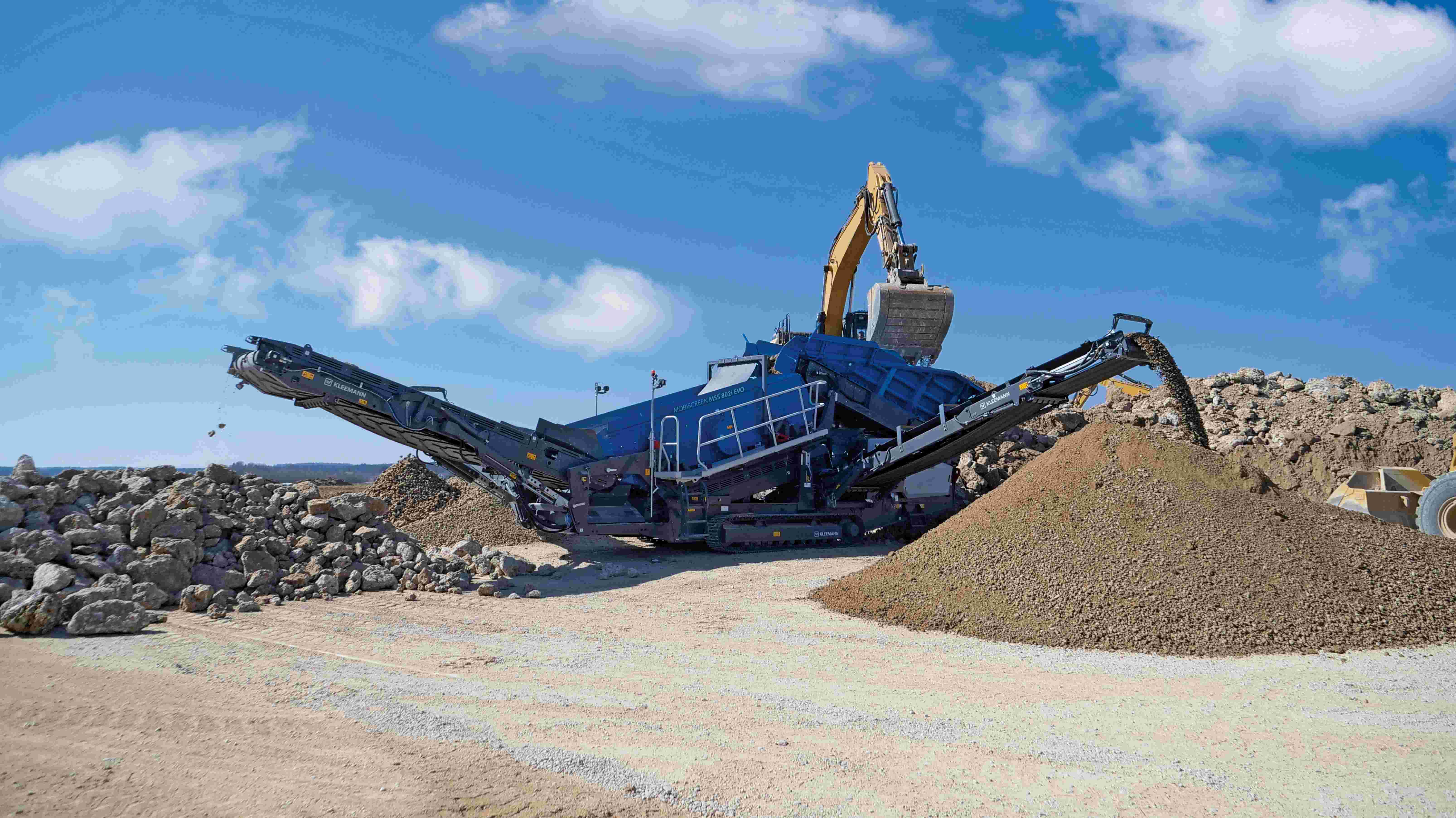The MSS 802(i) EVO impresses has a feed capacity of up to 500 t/h in natural stone and recycling applications