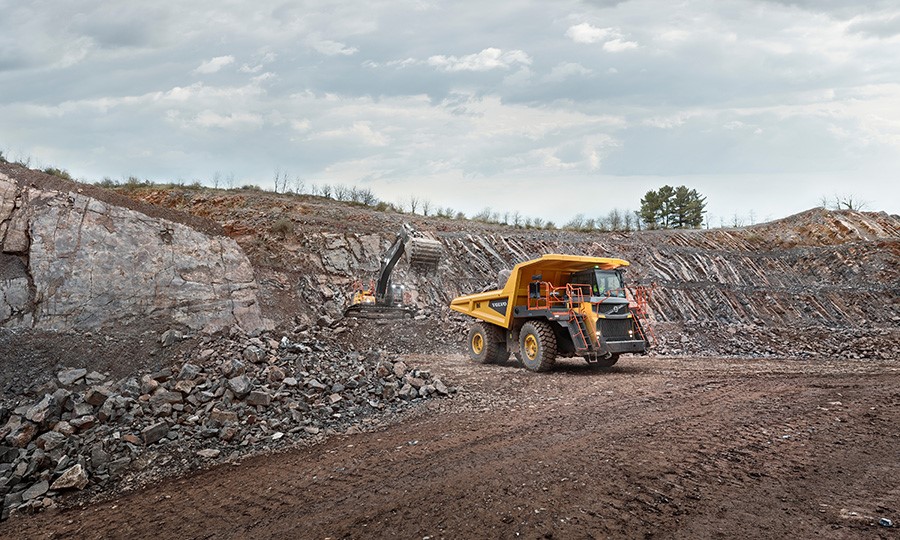 Volvo CE says the R60 rigid hauler lowers total cost of ownership in quarry and mining applications