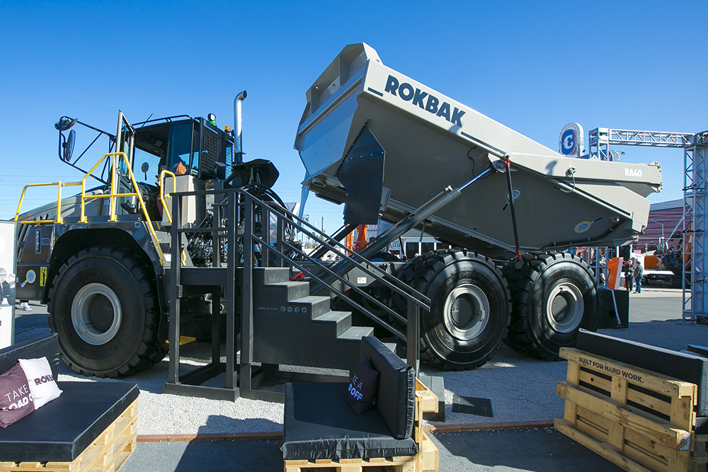 Rokbak’s RA30 and RA40 ADTs are in big demand in the US (pictured: RA40)