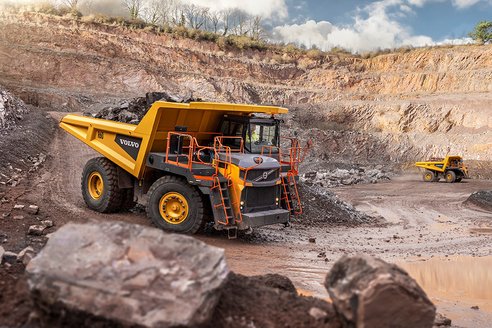 Volvo CE says its new R60 rigid hauler offers customers a higher payload and uptime. Pic: Volvo CE