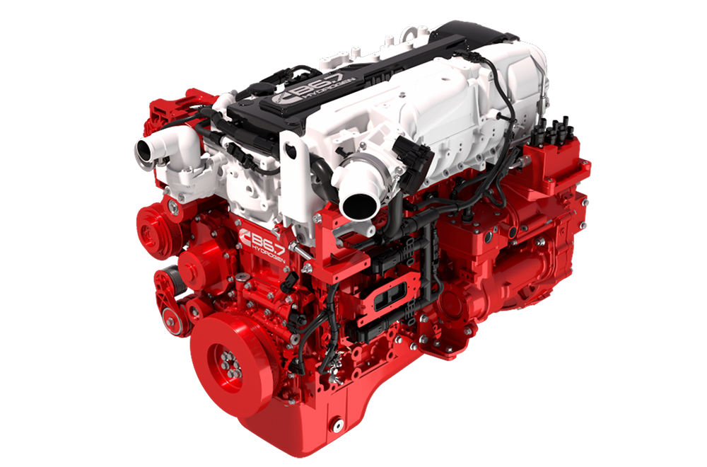 The new B6.7H engine from Cummins can use hydrogen as fuel