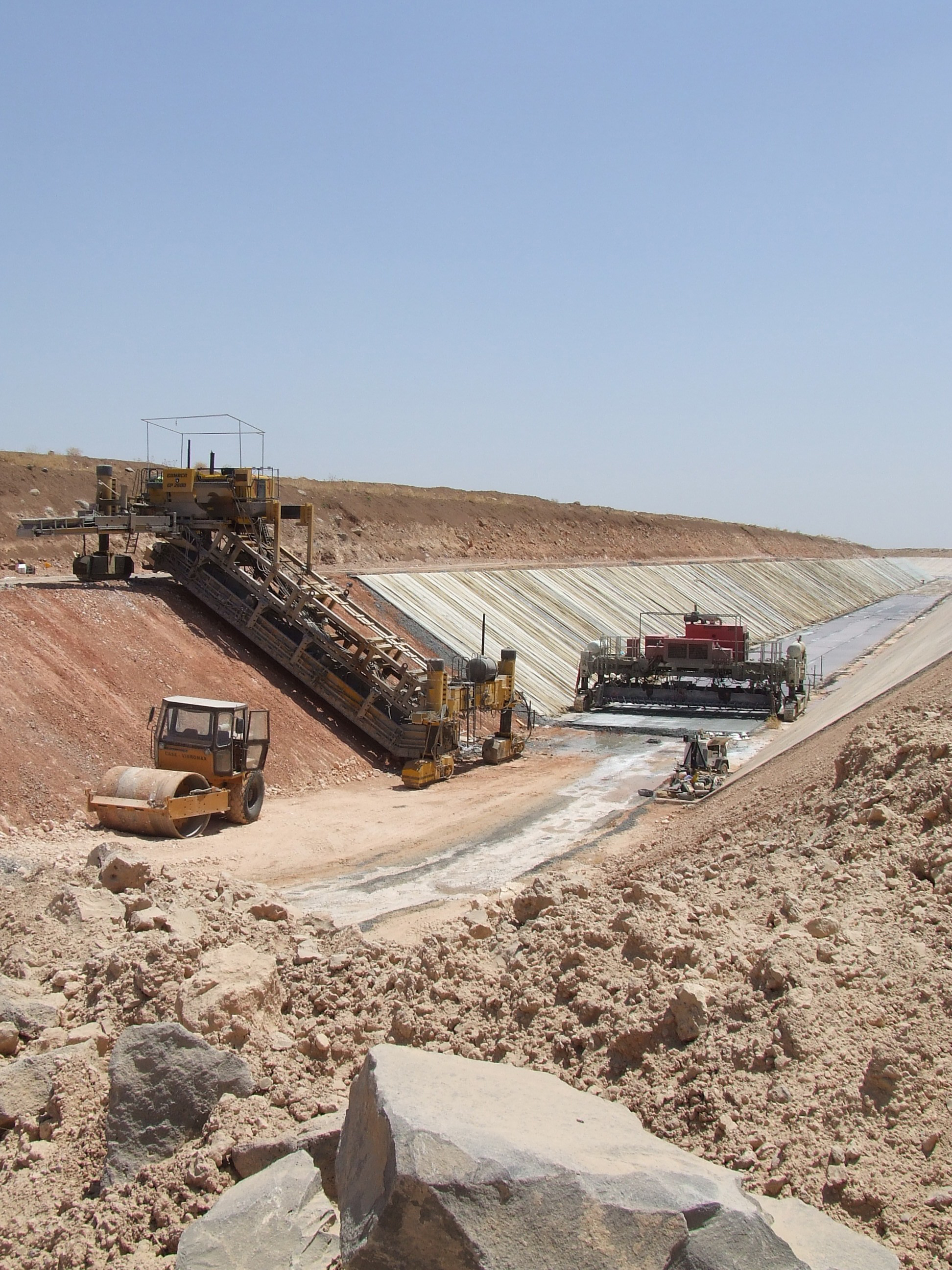 Construction of irrigation canal in Turkey