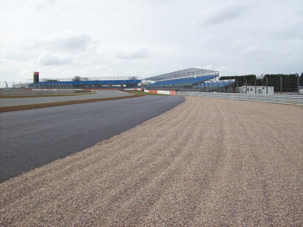 The silverstone racetrack with newly supplied aggregate from Hanson