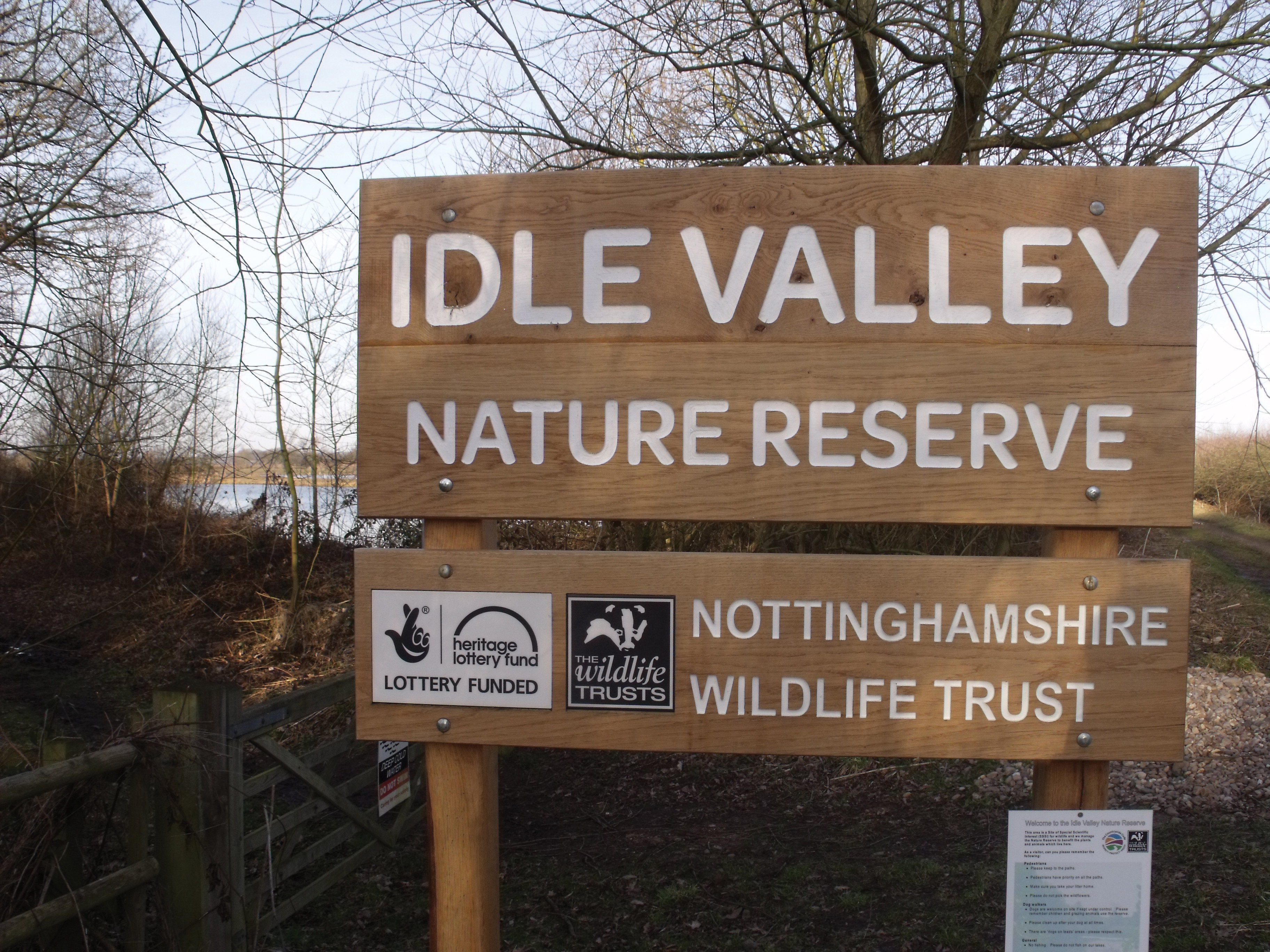 Idle Valley Nature Reserve sign