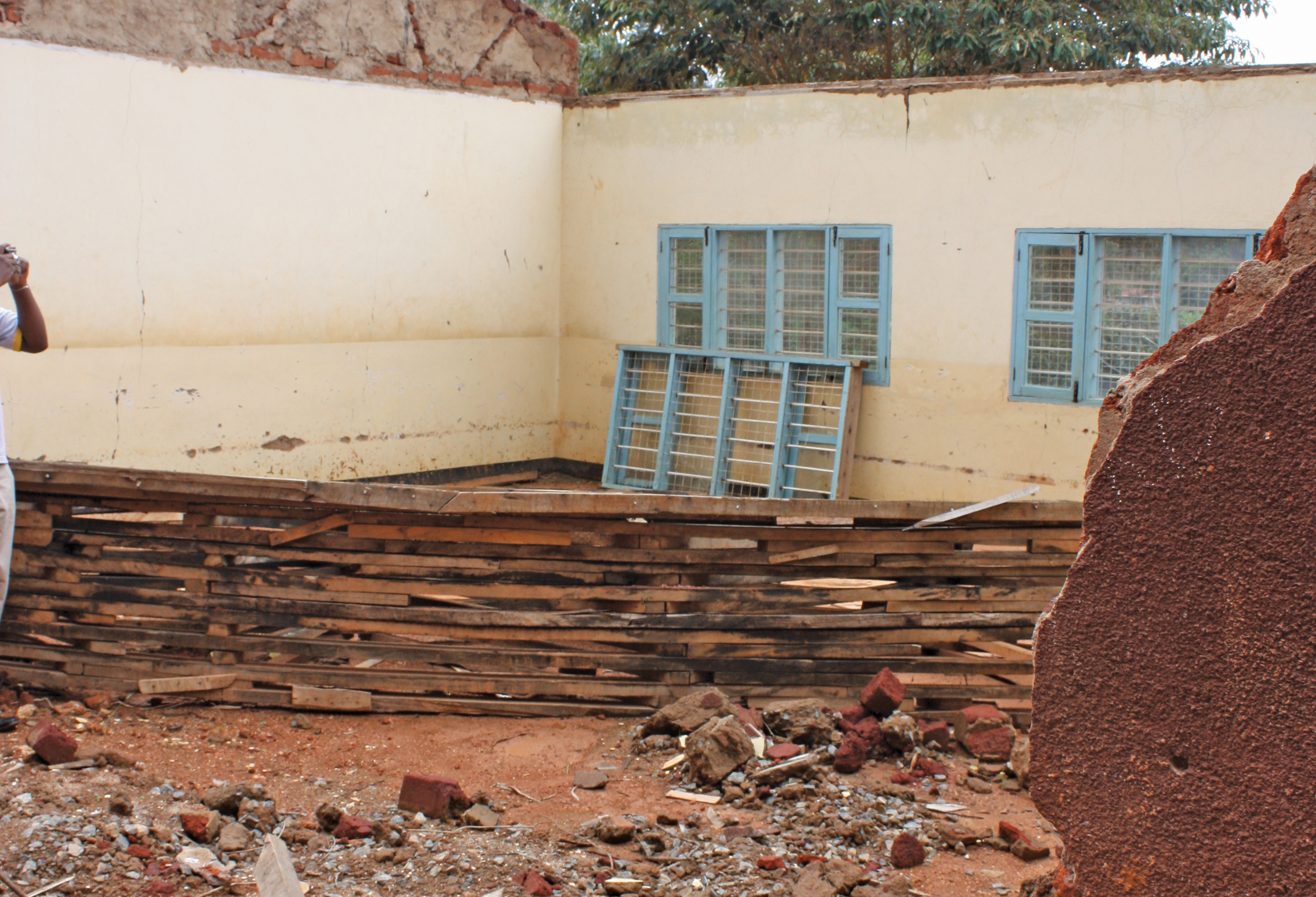 re-building school in Africa