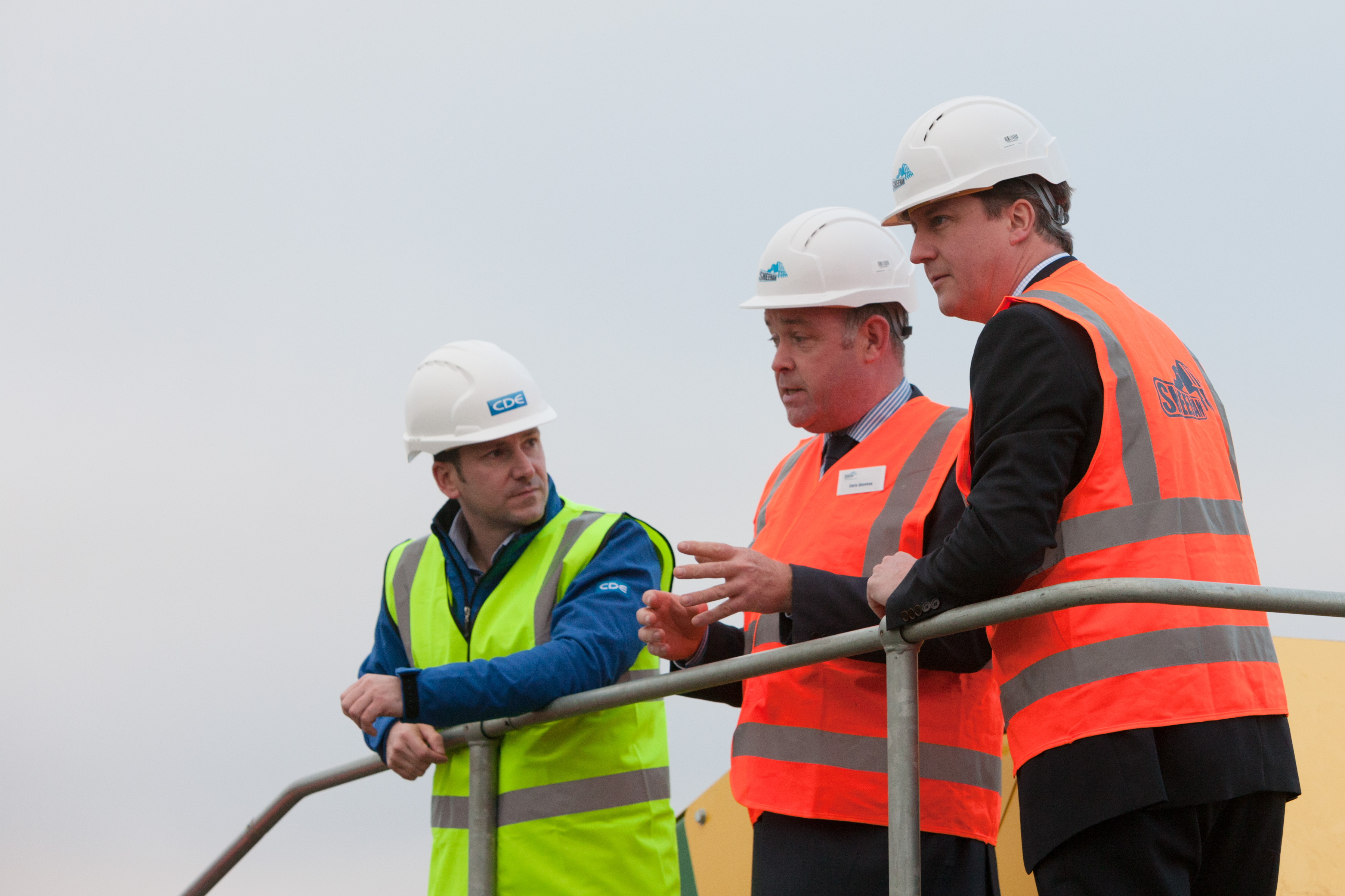 Prime Minister David Cameron with Chris Sheehan and Brendan McGurgan