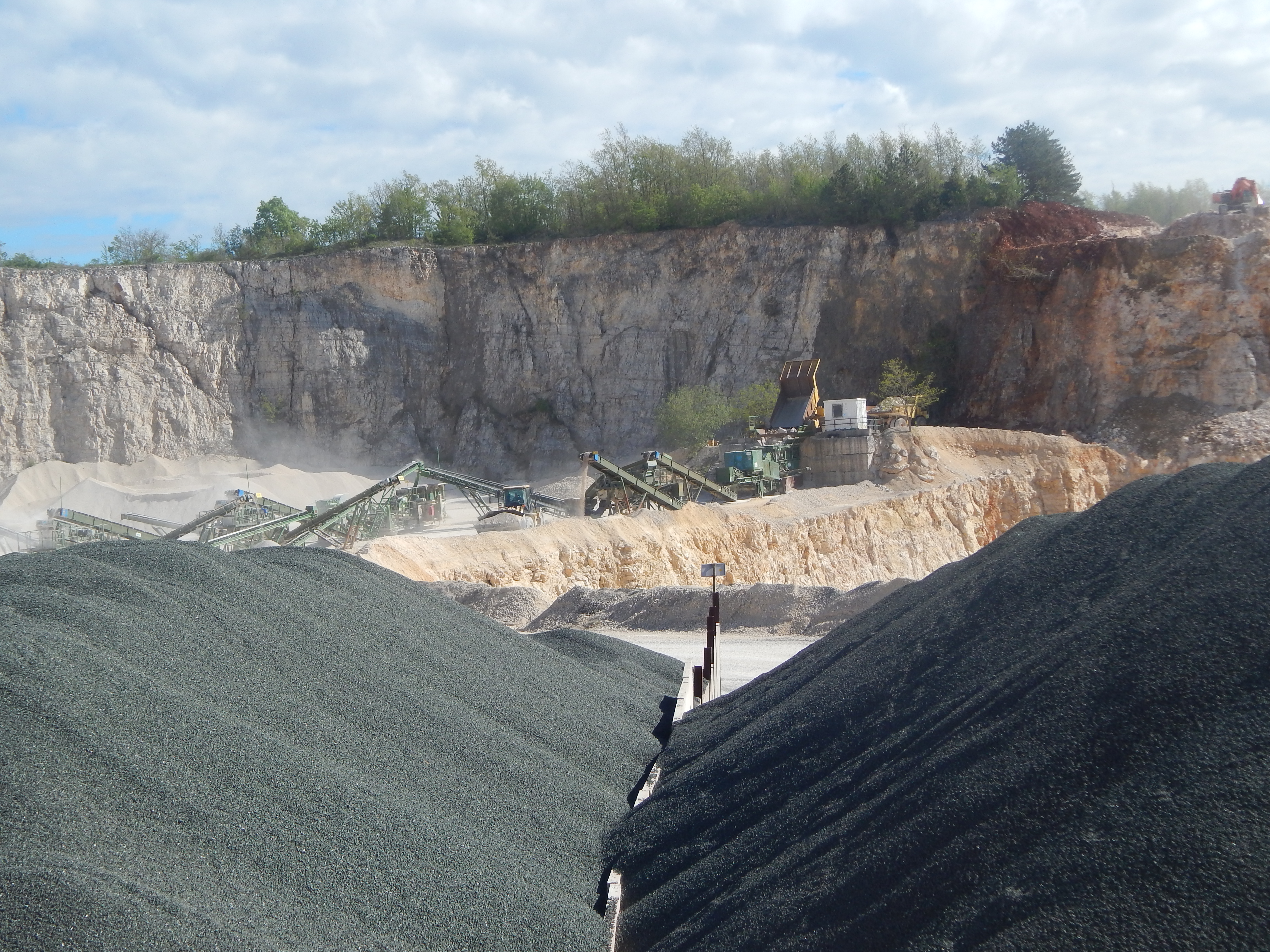 Aggregates production at Žminj quarry in Istria county, Croatia