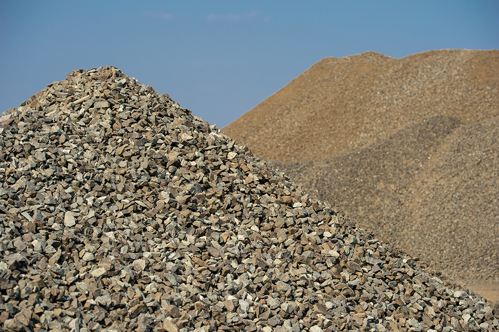 A stockpile at one of Afrimat’s quarries