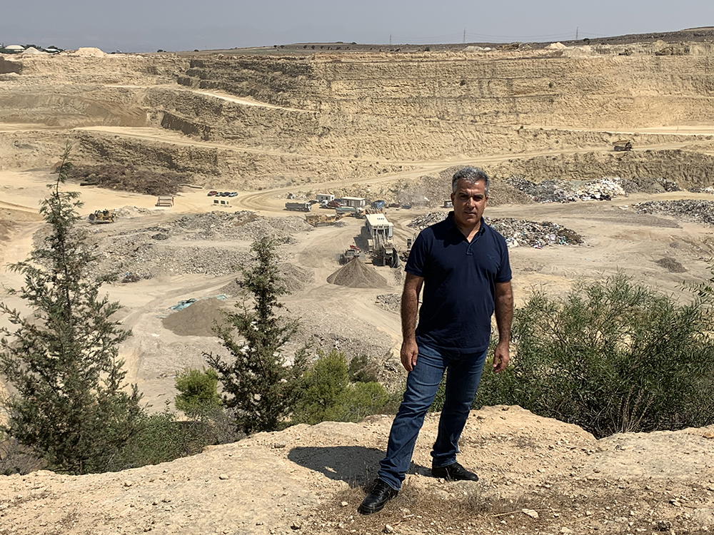 Antonis Latouros, head of the Latouros Group, at Latomia Latouros’s flagship calcareous limestone-based sand quarry in Dali