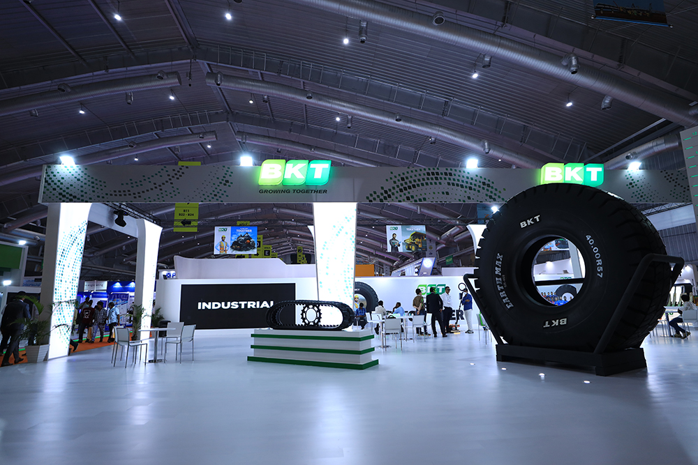 BKT exhibited tyres for mining and construction customers 