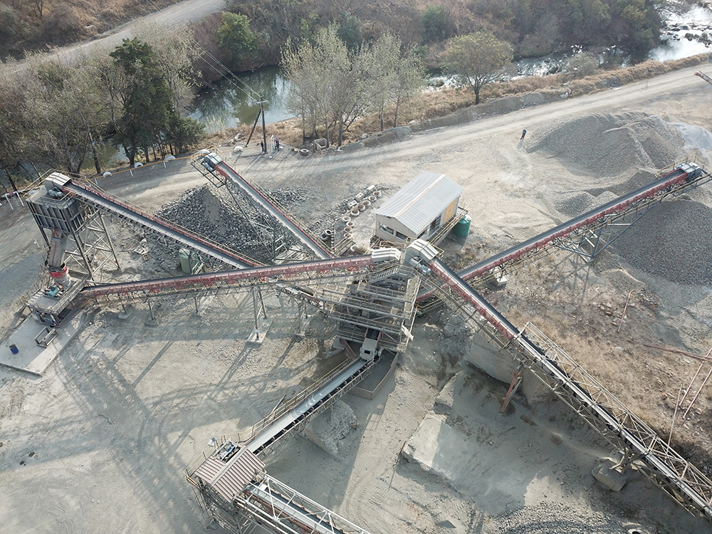 An aerial view of Blurock Quarries’ plant