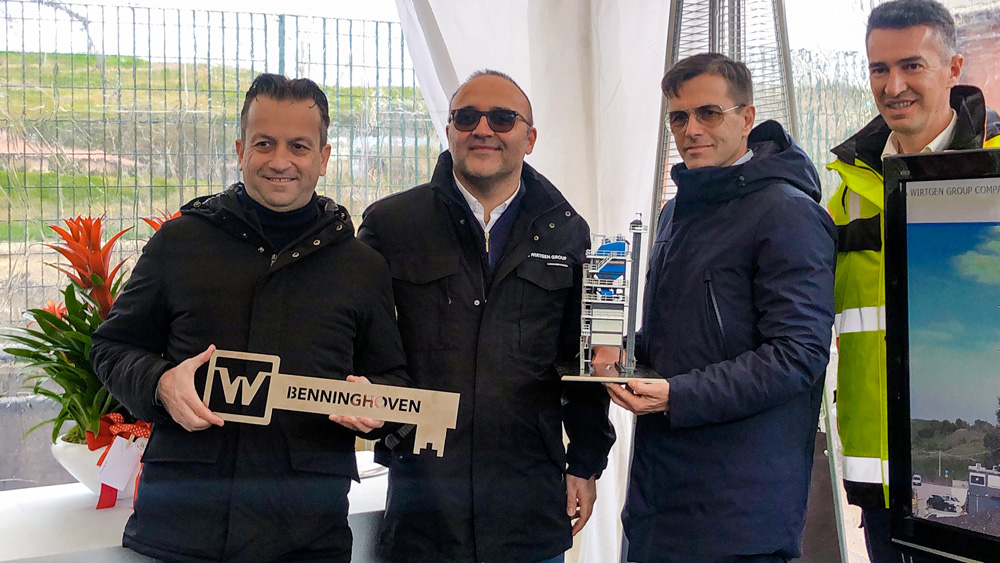 Pictured left to right: Massimo Cicchetti, co-owner of Cicchetti; Alessandro Camerini, Italy area sales manager, Benninghoven; Fabio Cicchetti, co-owner of Cicchetti; Roberto Berardi, product manager, Benninghoven