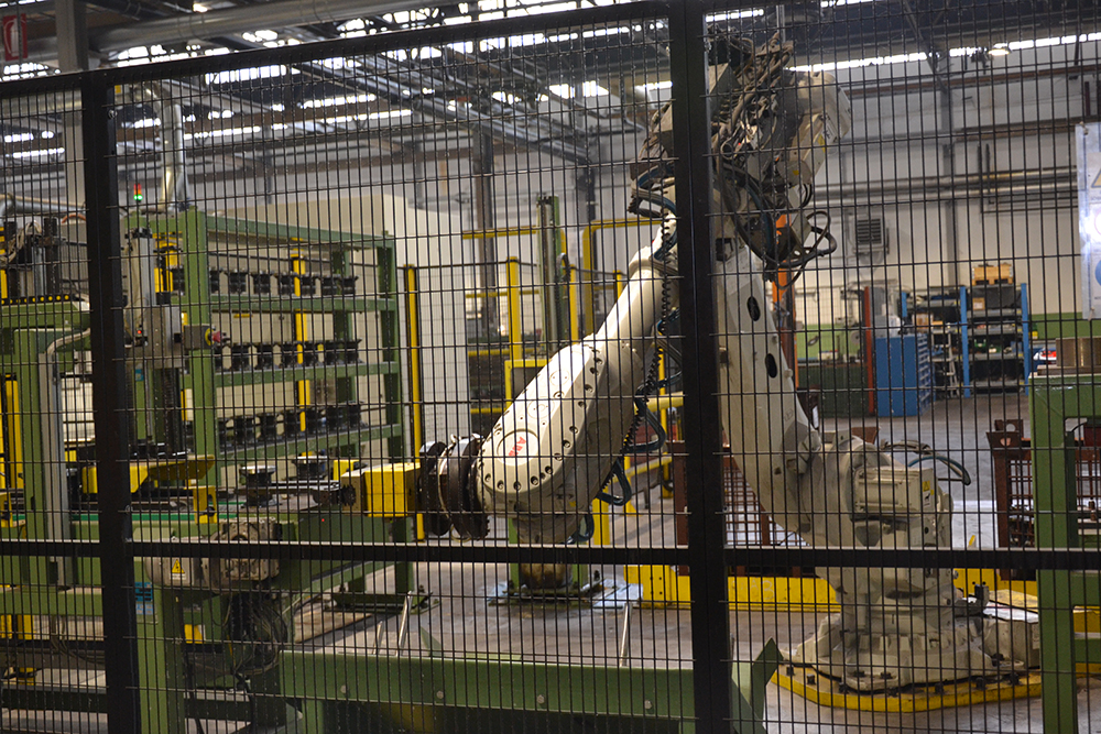 A call to arms: Berco has invested heavily in many and more efficient robotic arms for assembly operations as the Italian company moves toward full lean manufacturing