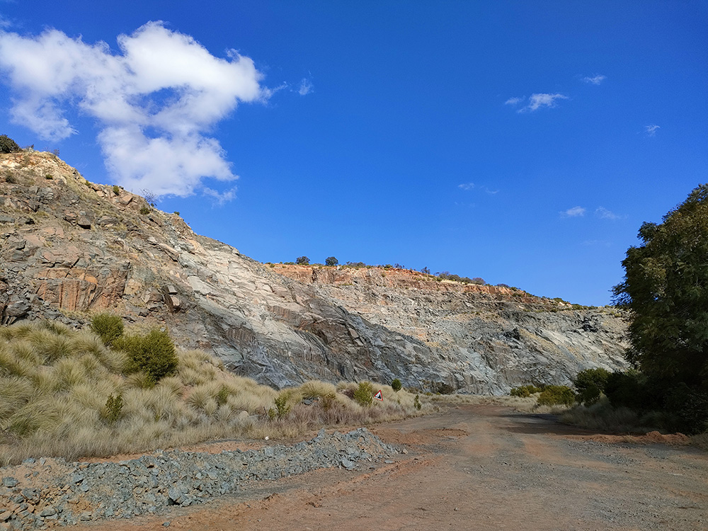 The life of the quarry is about 50 years, with a potential of 5 million m³ material still to be mined from the mountain
