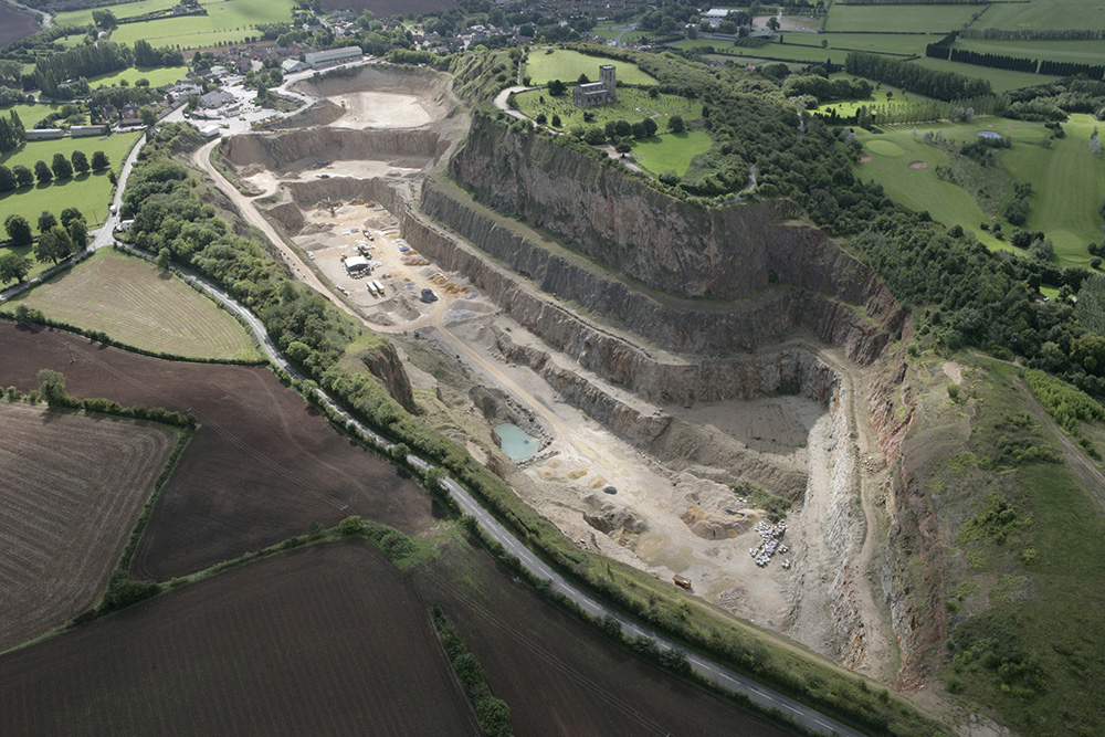 Breedon Quarry in Breedon on the Hill, Derbyshire