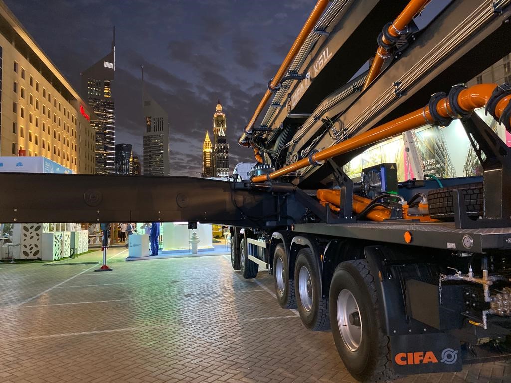 CIFA exhibited its new K61L truck pump at the Big 5 show in Dubai