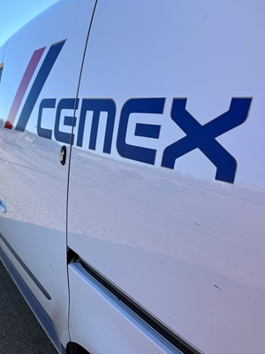 Cemex logo on van