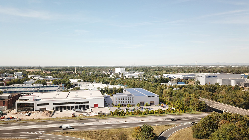 3D view of DEVELON’s planned customer and training centre in Mannheim