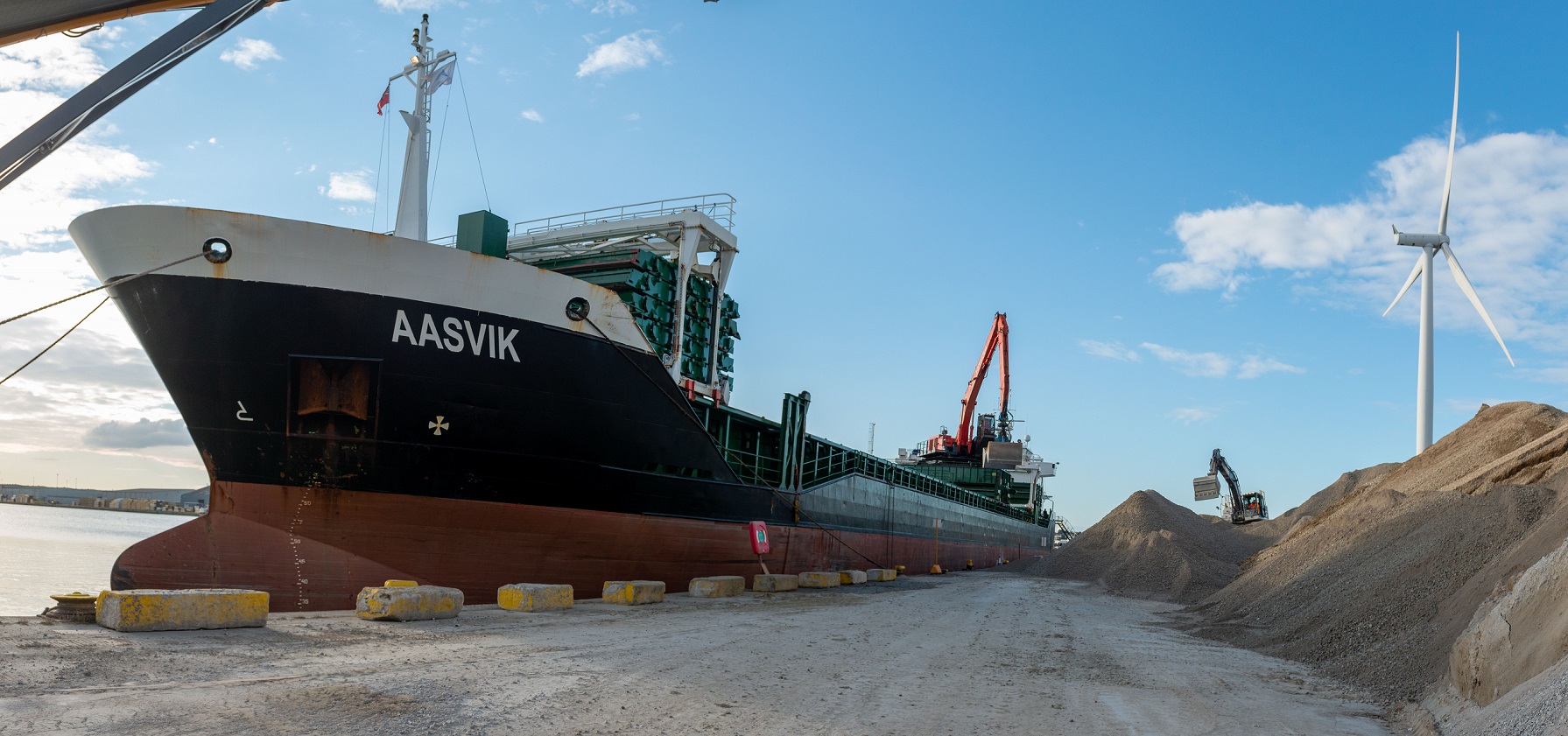 The secondary aggregates were shipped from Cornwall to the GRS marine wharf and processing plant at Tilbury