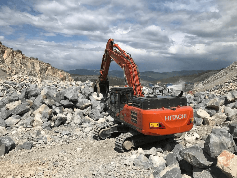 Quarry company CBA’s customised Hitachi ZX350LC-7 excavator