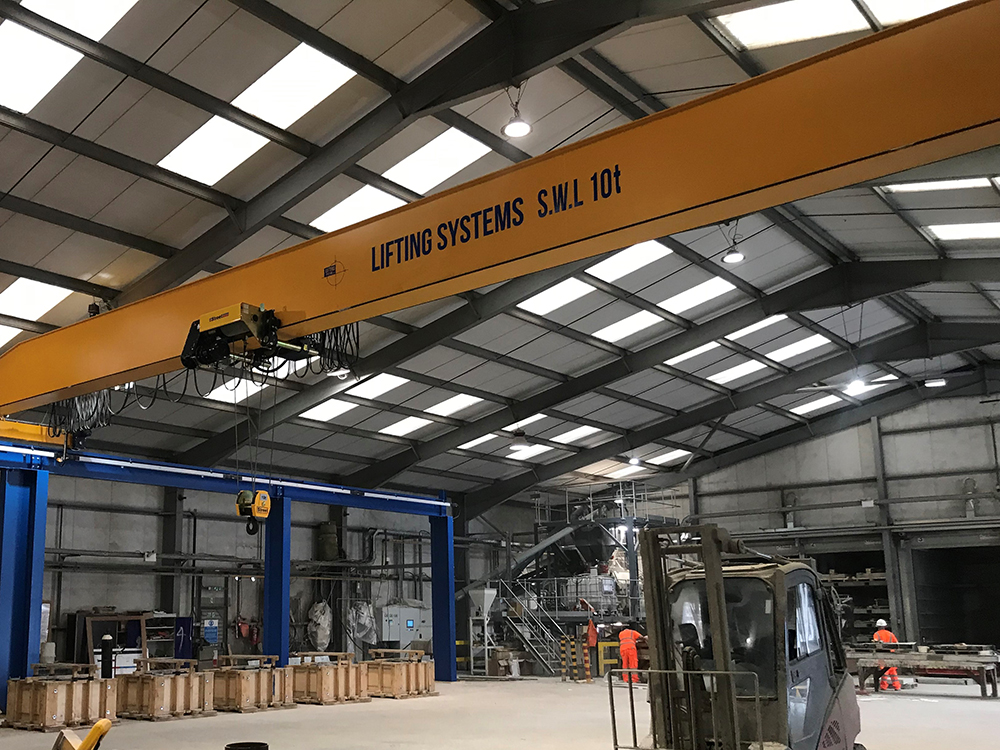 Anderton Concrete’s new crane system can facilitate the manufacture of bespoke precast concrete units up to 10 tonnes, double that of its previous capabilities