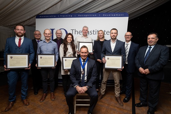 Martin Riley with 2021 IQ Student Awards winners